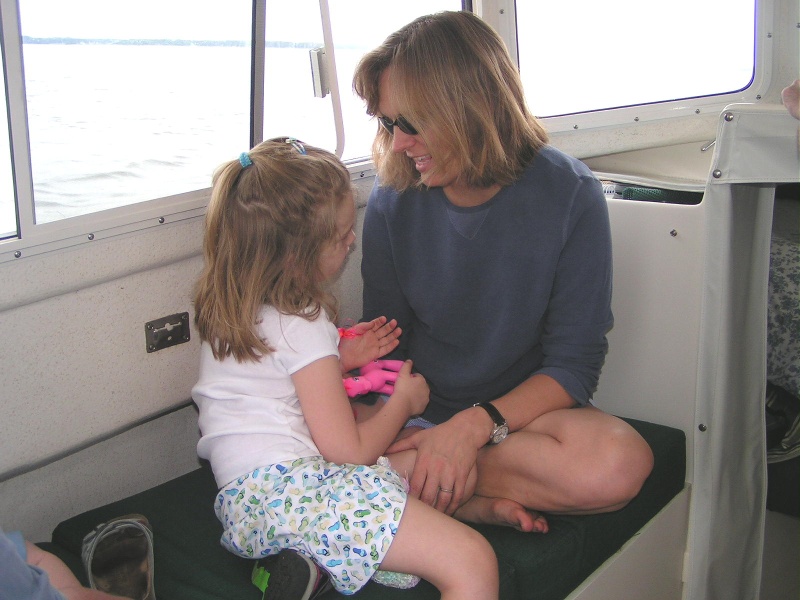 (Pat Anderson) Claire and Kathy Callahan on Otter