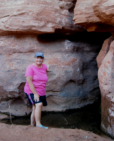 Patty by a Nice Pool in Smith Fork Canyon 9-20-10