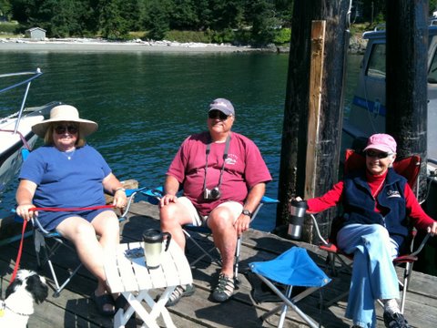 Patty, Pat and El at Doe Bay