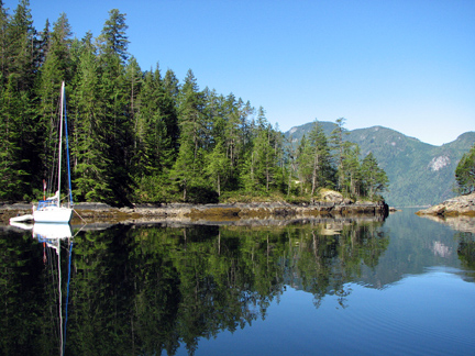 Peaceful scene at the Harmony Islands