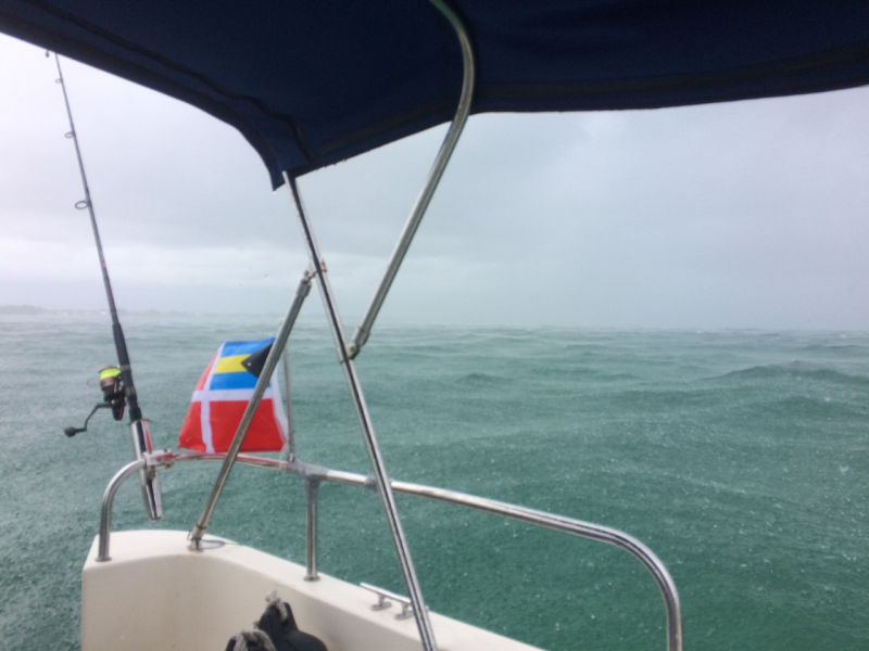 Peridot Ocean in the Rain - Close to Shore