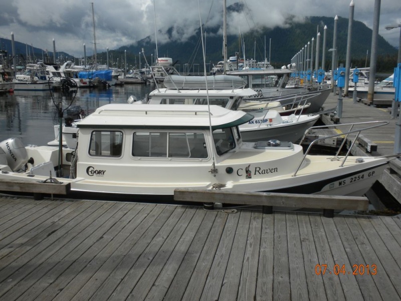 Petersburg C-Dory, "C-Raven," visiting from Wisconsin. Petersburg - July 2013 DSCN4262