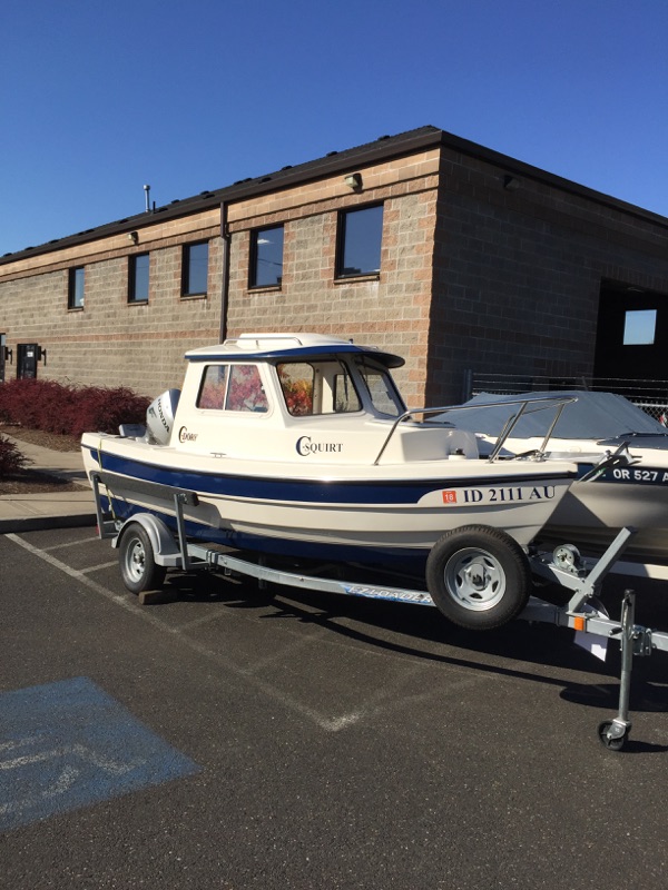 Picking up C-Squirt at Sportcraft Marina, 2018