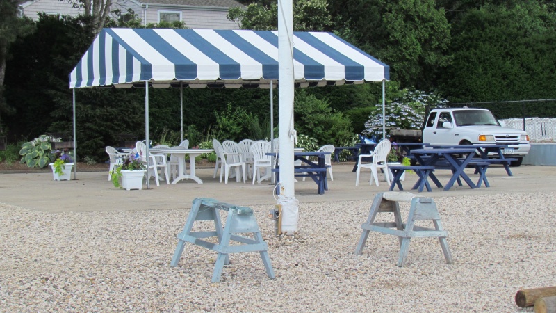 picnic and barbecue area for the marina and the folks on the moorings free use of Charcoal grills charcoal sold at the marina store very nice