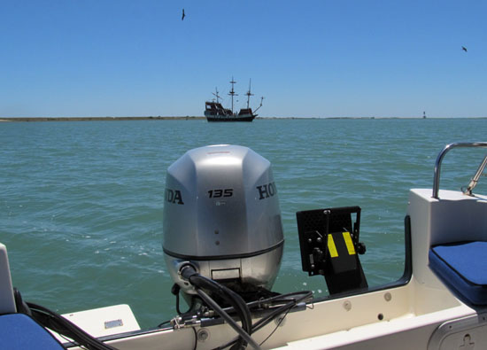 Pirate ship on the horizon