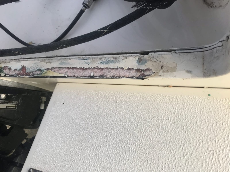 Plastic cap removed to reveal the separation