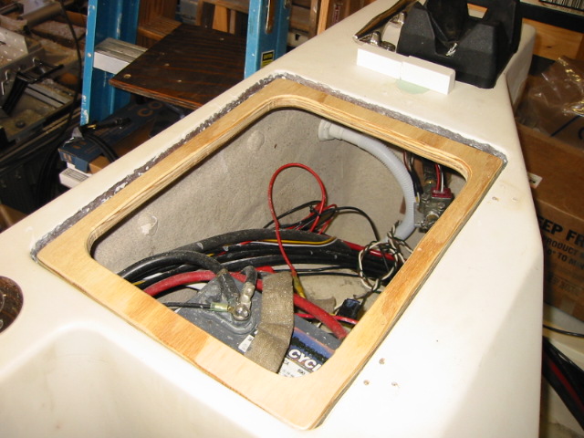 plywood insert to be glassed into the opening