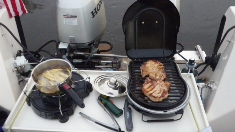 Pork chops and Belgian Fries