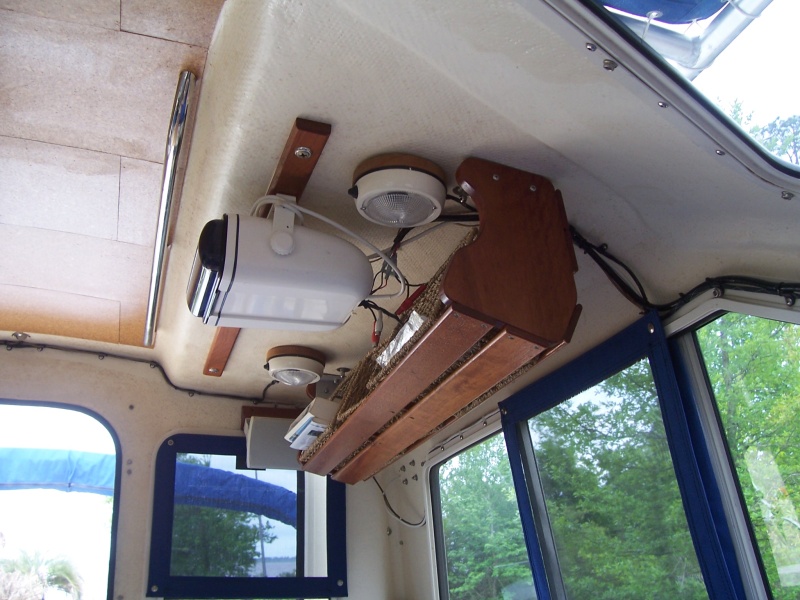 Port side looking back, overhead rack