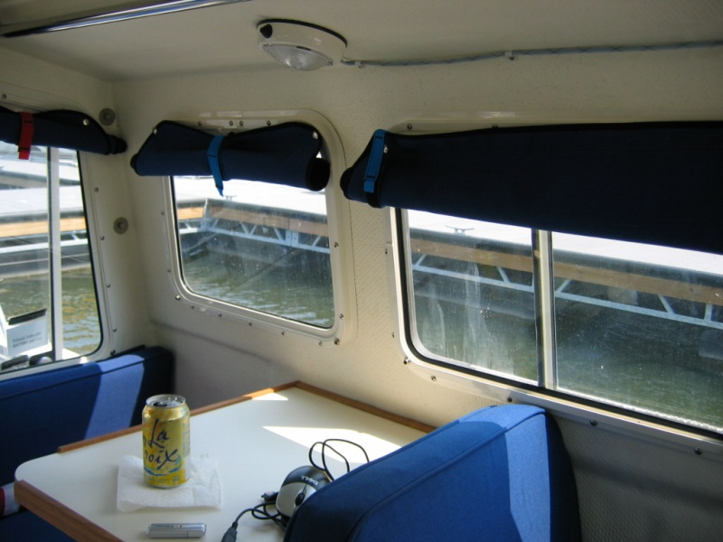 Port window covers rolled up