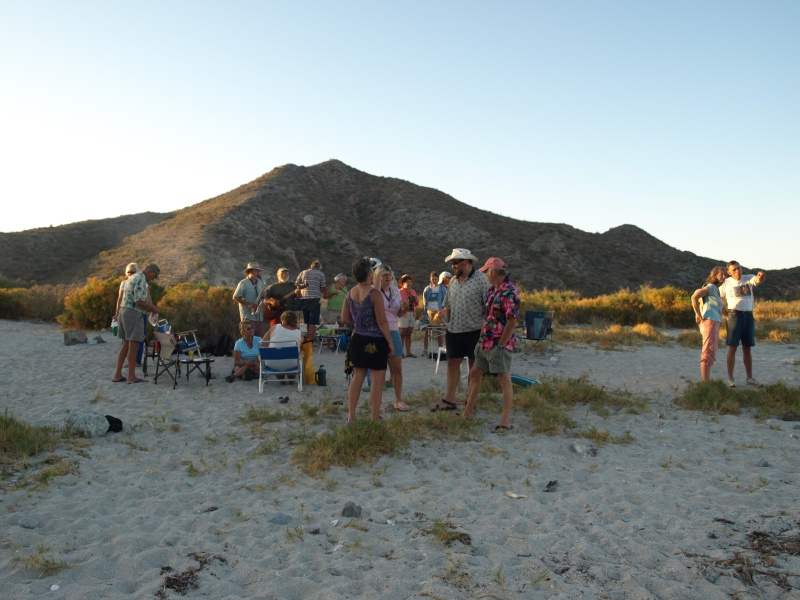 Potluck on the beach at Caleta San Juanico - sax, guitar & violin - impromtu