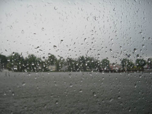 Pouring rain!