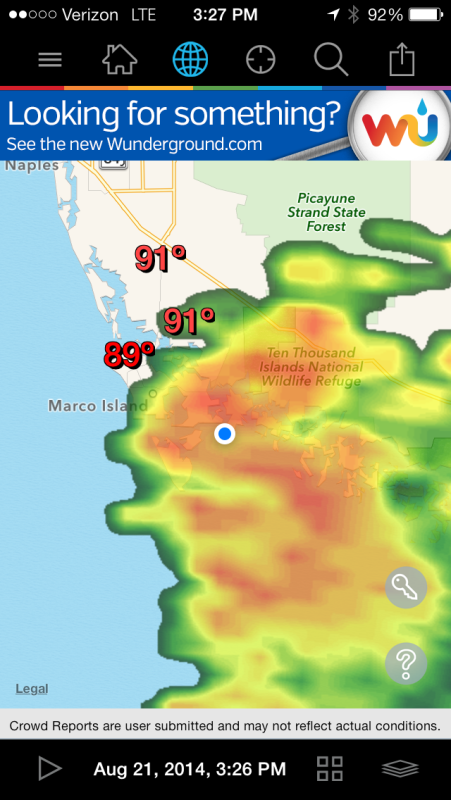 Predominant weather patterns for most of the week. Heavy showers mid afternoon, then calm, beautiful sunsets. September is super hot and humid so I got to fire up the air conditioner early. Amazing and welcomed comfort.