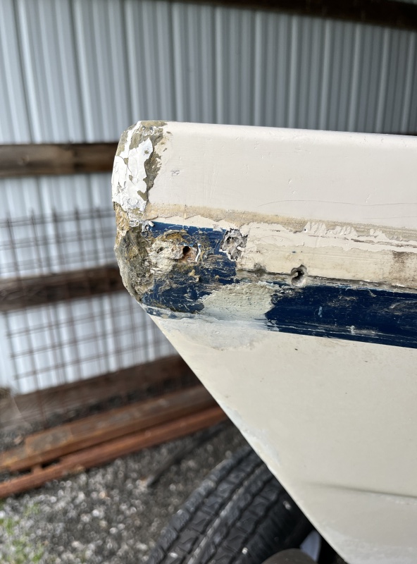 Pretty mess under the rub rail!