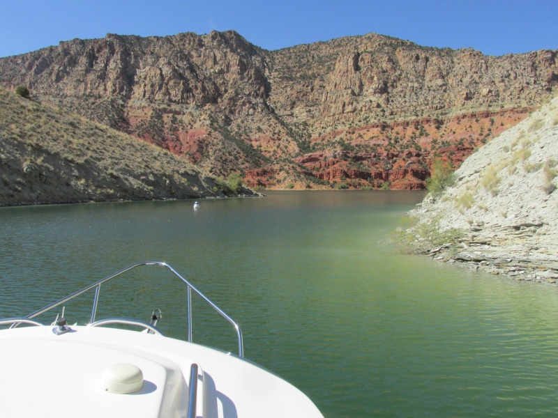 Public mooring buoy at Flaming Gorge