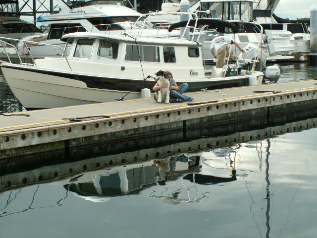 (pugetsounder) In the water at last.