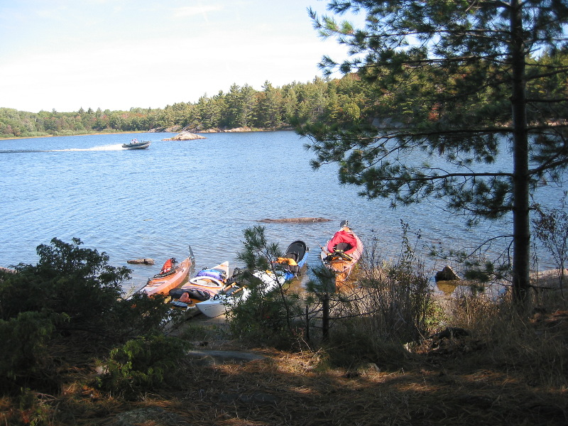 Pulling in to camp after a long paddle.