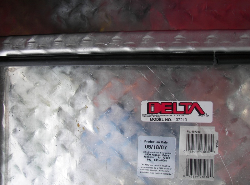 Purchased at Tractor Supply, the 24 inch, underbody box was made by Delta: Model No. 407210.