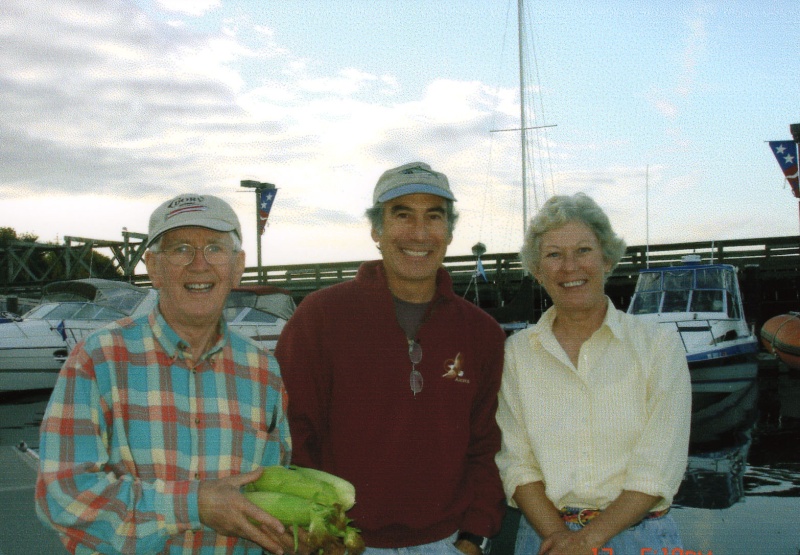 (R/J): Bill (Brave Heart) with Roger's gold, along with Cap't Mac (Two Lucky Fish) and Evelyn (Brave Heart's mate).