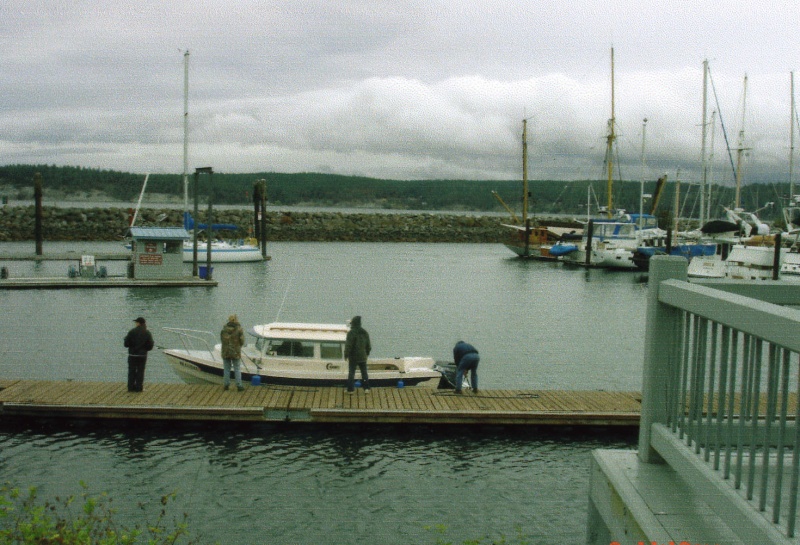 (R/J): Immacu-Nada at the dock (John Wayne Marina, Sequim).