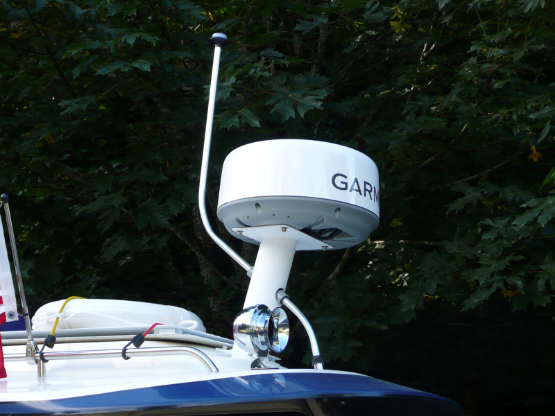 radar
home made stand with anchor lite post through the stand.