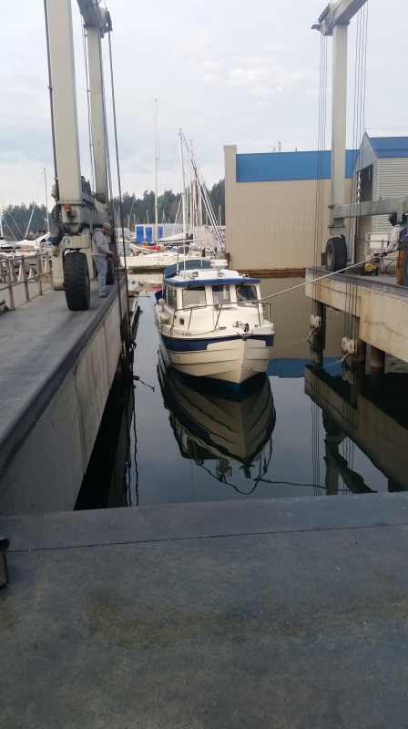 Ready to be hauled out for repairs