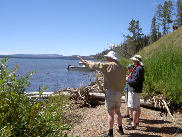 Really like this photo of Yellowstone John with Steve and El.  He was enjoying Yellowstone Lake and the surrounding area for 24 years before our first visit.