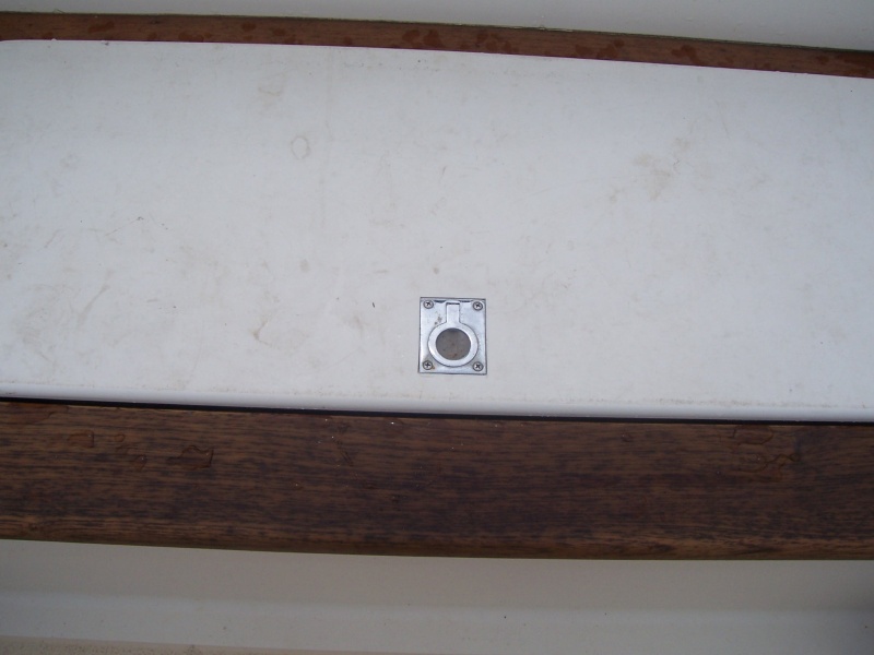 Rear cockpit seat. The pull ring is mortised into the top.
