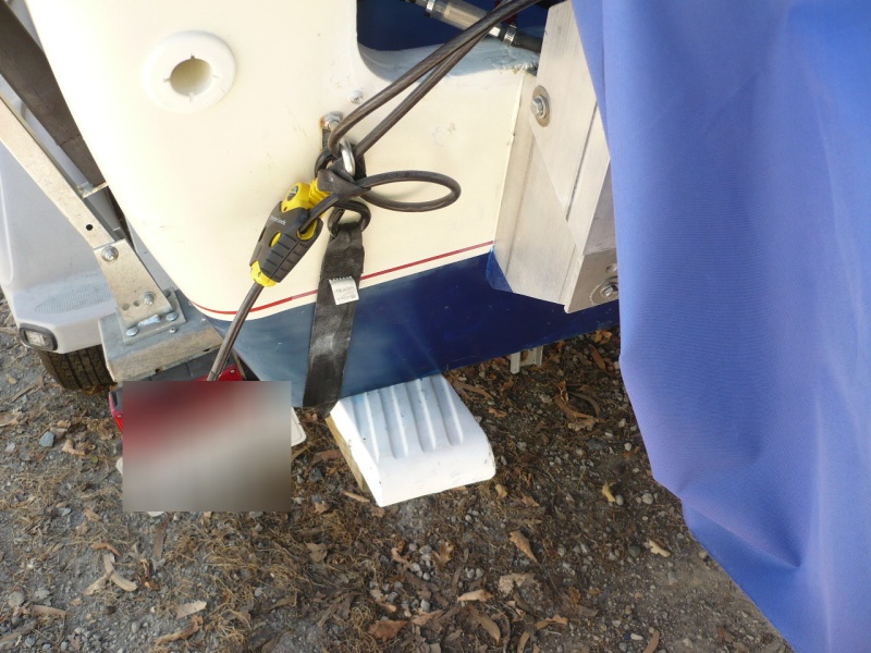 Rear of bunk (plastic covered)