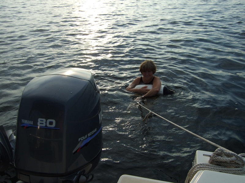 Refreshing swim in Upper Rideau Lake