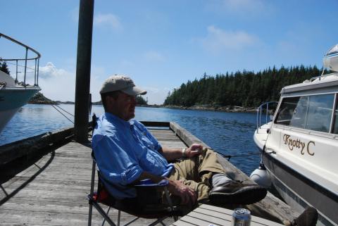 Relaxing at Meyer?s Chuck North of Ketchikan, Alaska