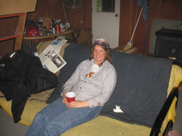 Relaxing in the cabin