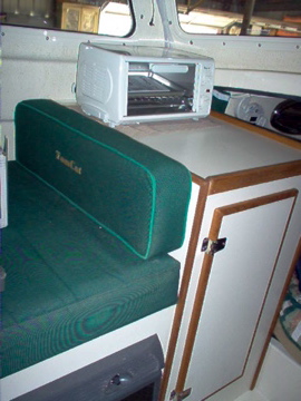 Removed "Barber Chair" now gives room for toaster oven.