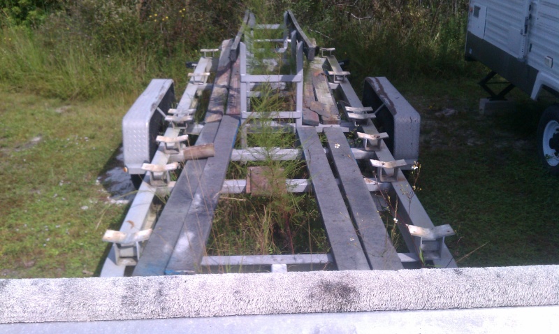 Removed the old bunks so I can relocate the brackets