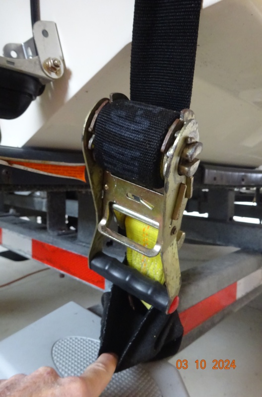 Replaced the wimpy straps that came with the boat