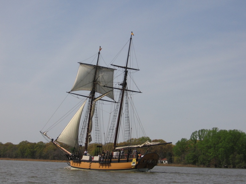 replica British warship, SULTANA..berthed on Chester River