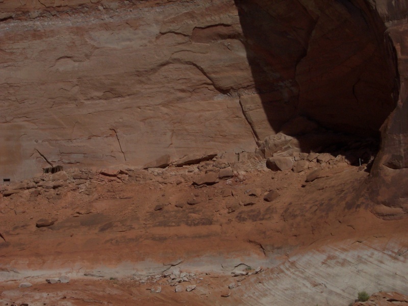 Restored ruins just after leaving Explorer Canyon on the Escalante River Arm 9-27