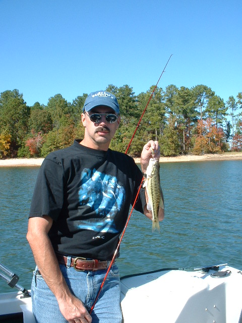 Ricks first Alabama bass.  Fishing down here sure is different than what we are used to.
