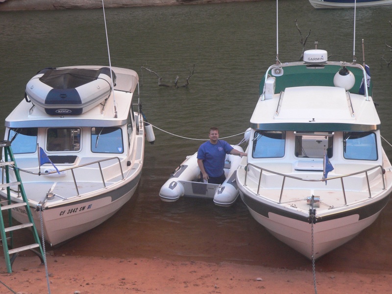 Robert is launching his new dinghy to go fishing, a great passion of his...