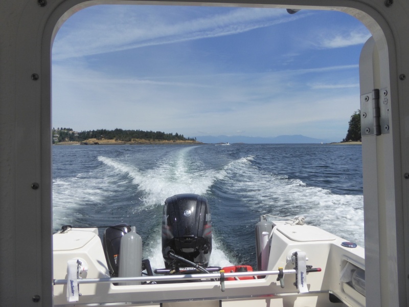 Rounding Newcastle island heading into Nanaimo