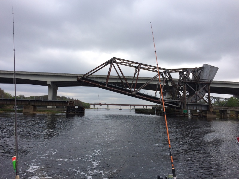 RR bridge at I-4 and 17/92. Now that they have local service you may have to wait on the schedule of the trains. Bridge height was 7\'2\" based on this years water levels and we need a minimum of 8\'. Back in 06/07 we just managed to slip under while the bridge was unattended.