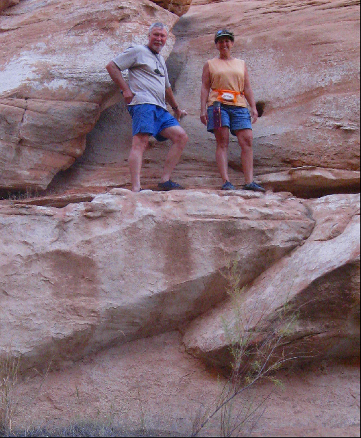 Russ and Toni on High Trail on Explorer Canyon 9-21-09.Sized