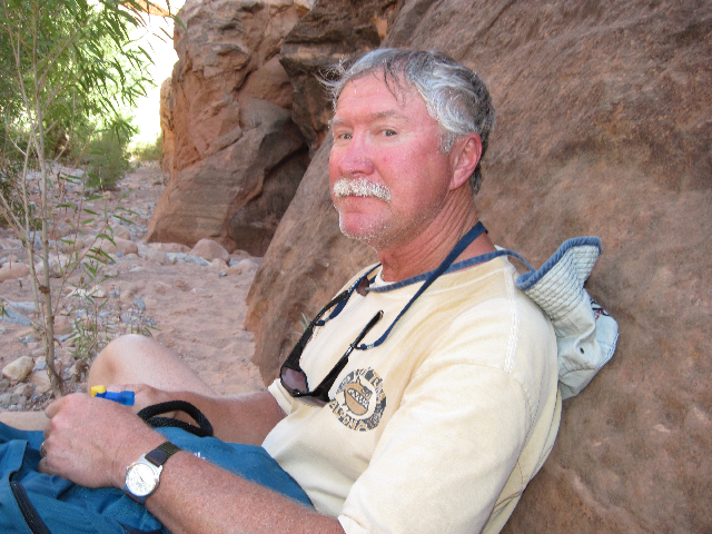 Russ Takes a Break on Smith Fork Canyon Trail 9-20-10