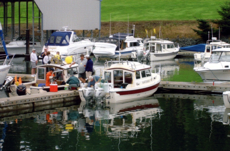 (Ruth/Joe): Sensei & Work Release.  Anita Marie in the background at the other dock.