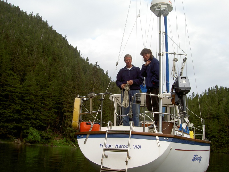 sailboating couple from friday harbor who took photo of us with bear and with whom we had spaghetti dinner with on there boat