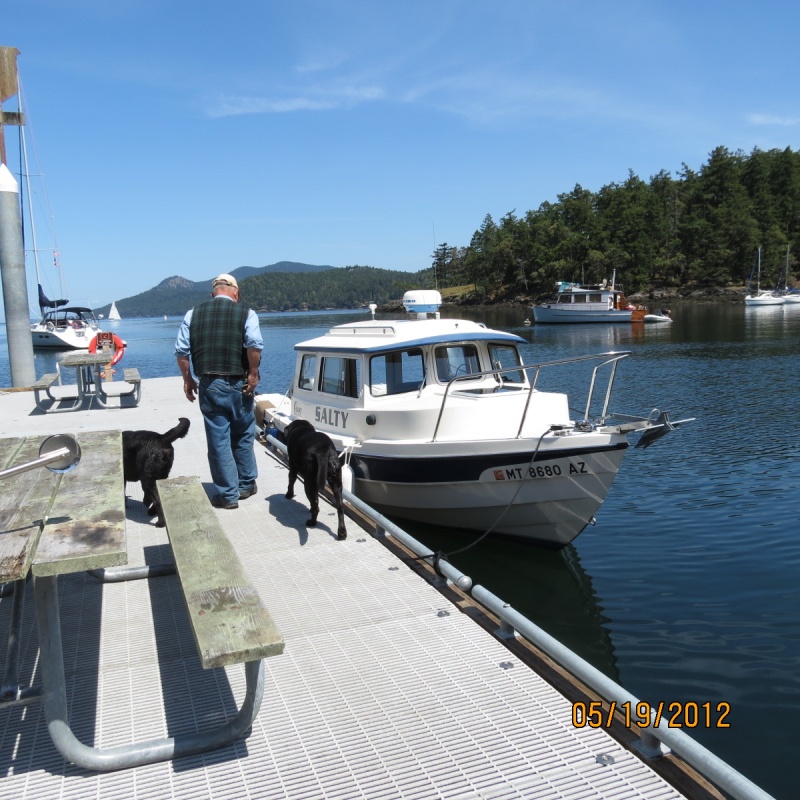 Salty on a day cruise to Jones Island