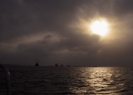 same scene with the camera set for "sunset"