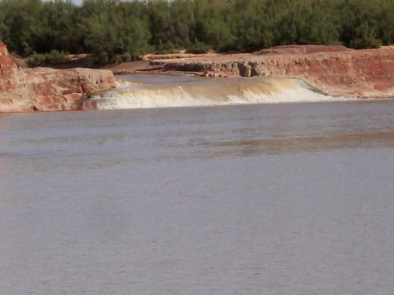 San Juan River dropping from the desert floor near Clay Hills Crossing