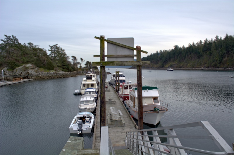 Saturday March 16 after sundown. 16 foot fiberform in front came all the way from Port Townsend for the night.