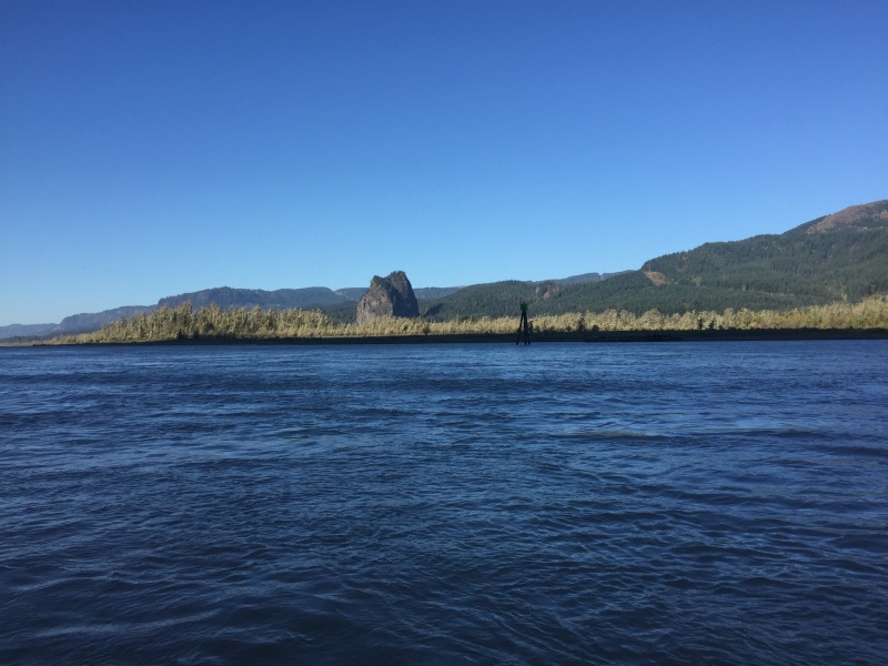 Scenic rock along the Columbia downstream of the Bonneville Dam